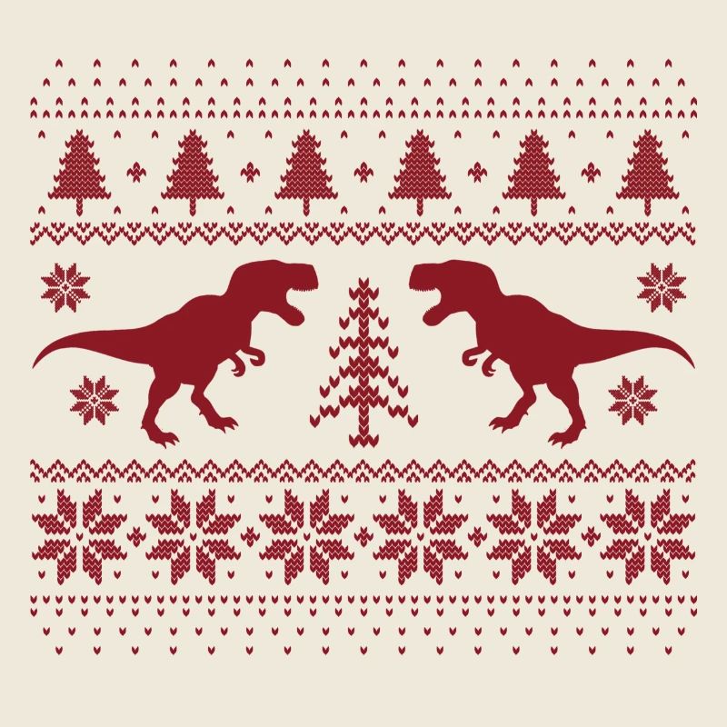Dinosaurier-Weihnachtspullover