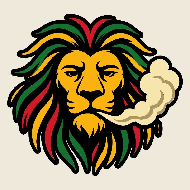 Reggae Löwe Rasta Design
