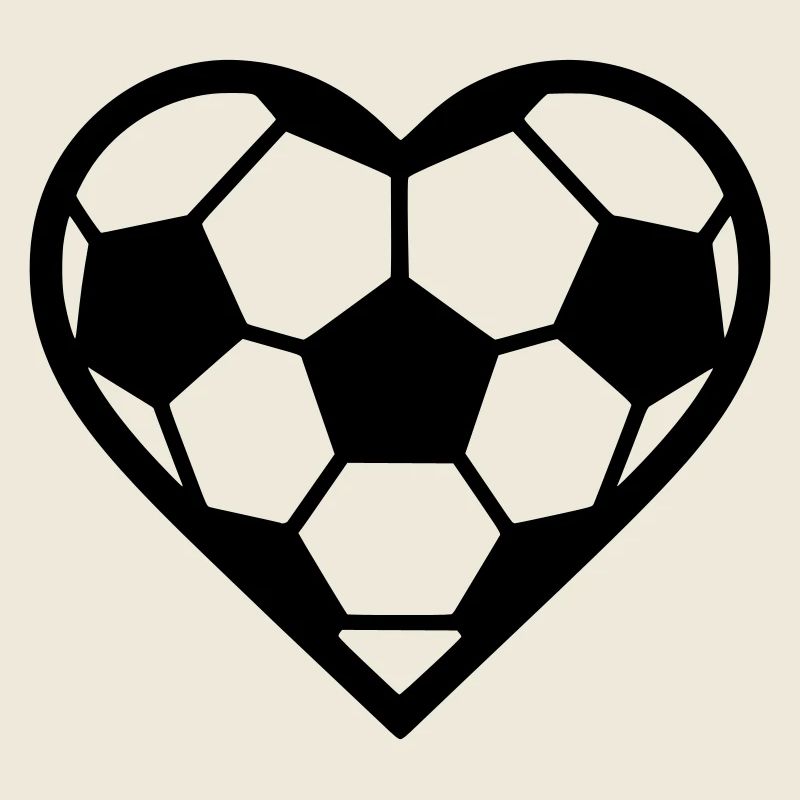 Fussball Herz schwarz