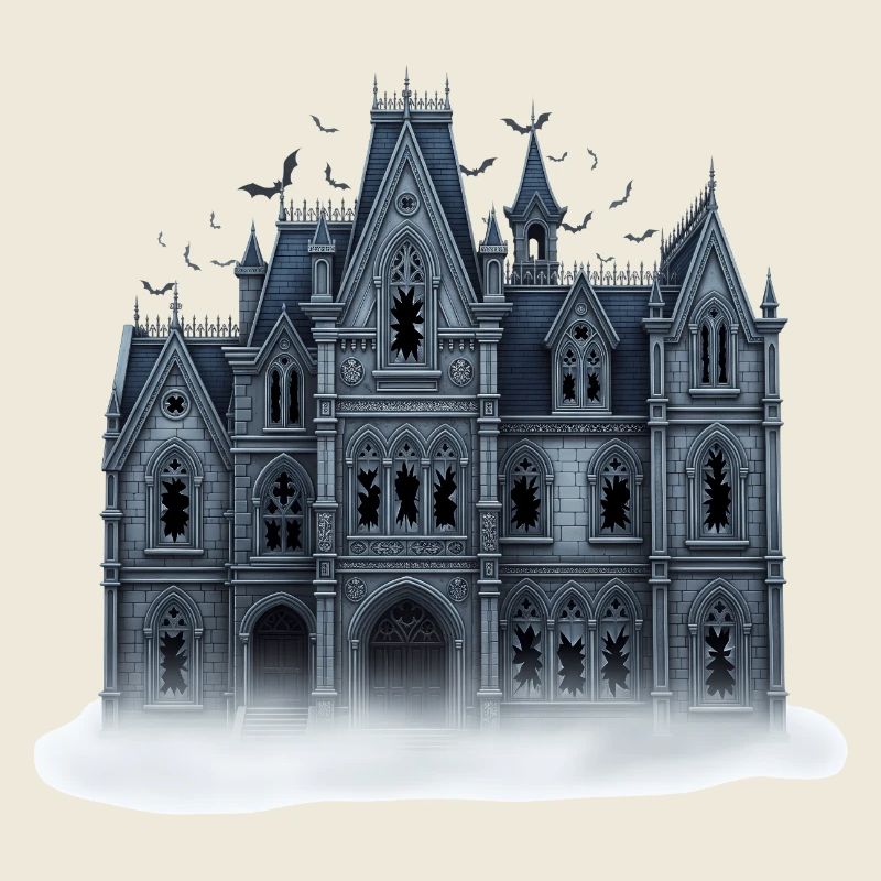 Gothisches Spukhaus Illustration