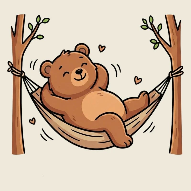 Ours dans le hamac