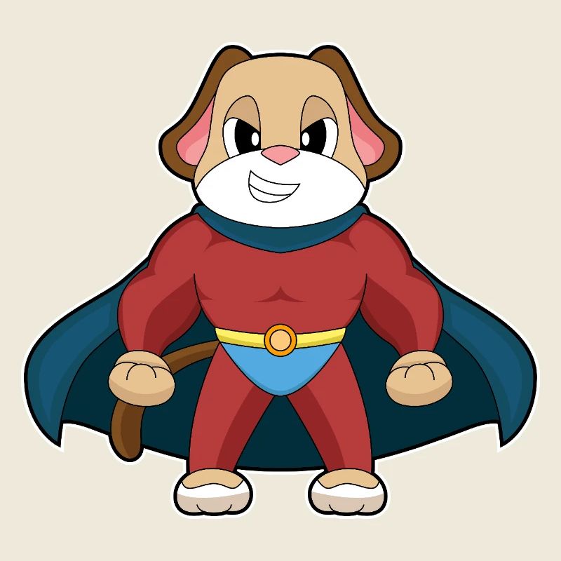 Hund Superheld Umhang