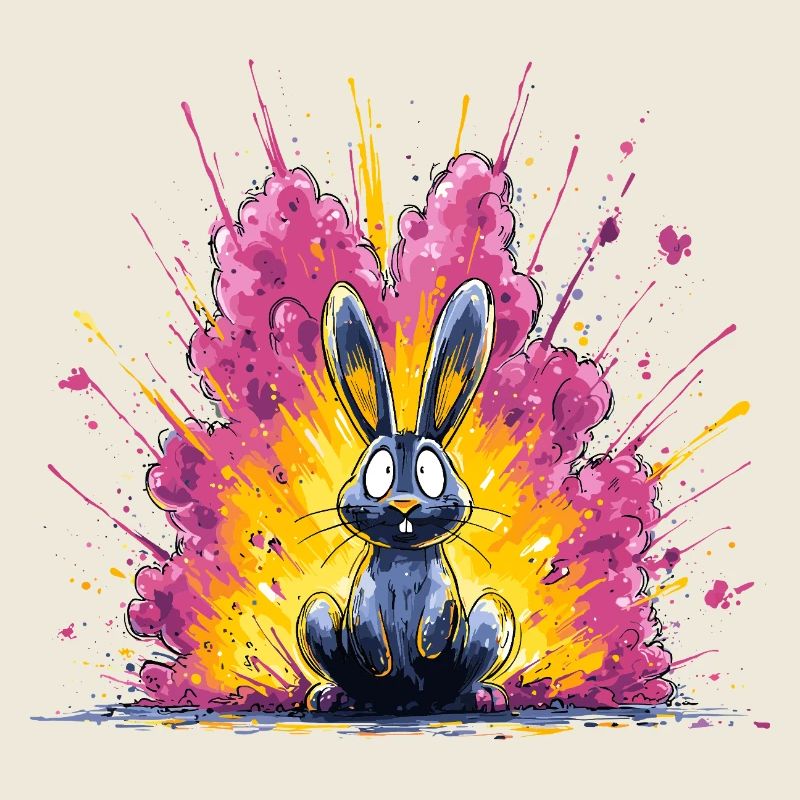 Brightly Colored Bunny Blitz