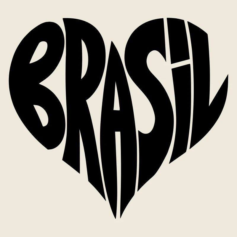 Brasil, Brasilien Herz Typografie