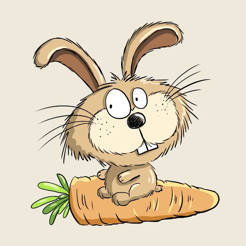 Rabbit With Carrot I Easter I Easter Comic