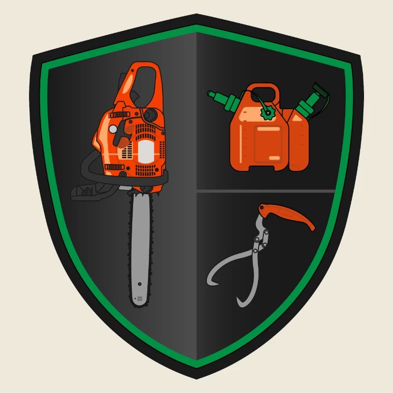 Heraldic shield - Chainsaw