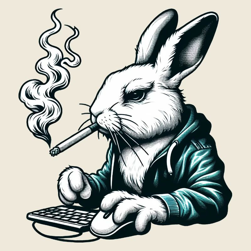 Rabbit Nerd Funny Animals