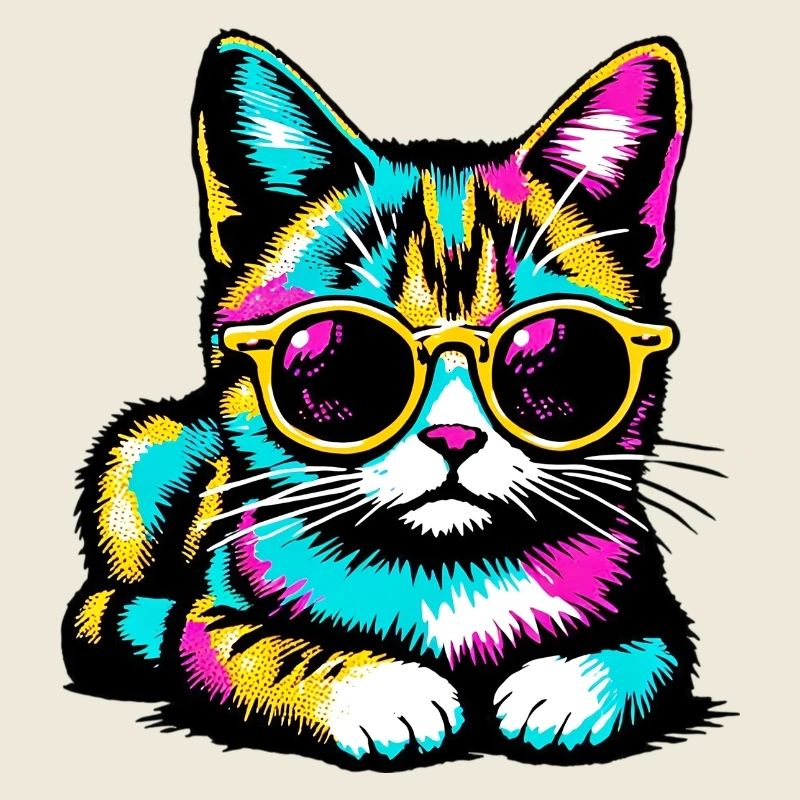 Katze mit Sonnenbrille