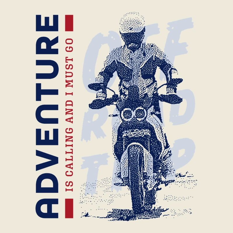Abenteuerlustiger Motorradfahrer