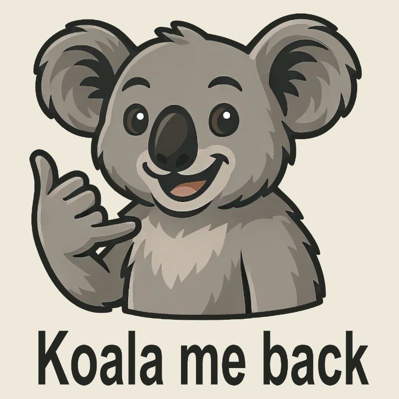 Süßer Koala telefoniere anrufen Koala Spruch