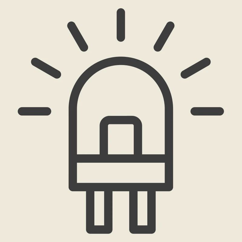 LED-Glühbirnen-Liniensymbol