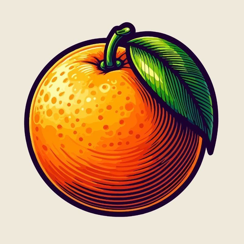 Moderne orangefarbene Illustration