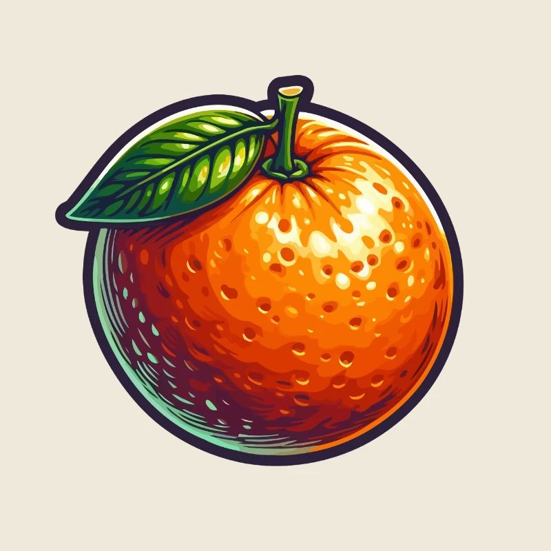 Illustration von lebendigen und natürlichen Mandarin