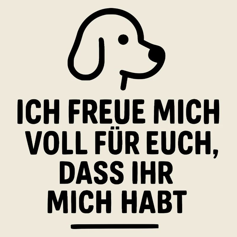 Motif de chien ludique avec un dicton affectueux