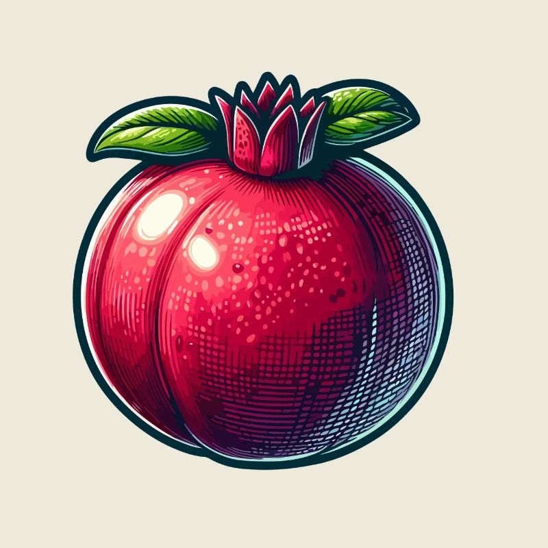 Pomegranate à Motifs Modernes Éclatants
