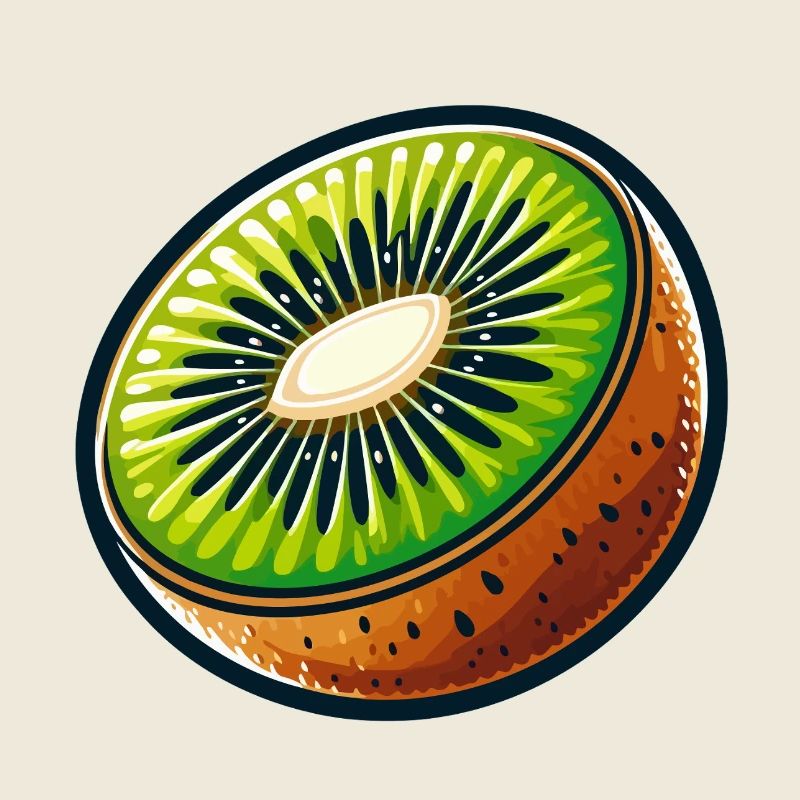 Tranche de Kiwi éclatant