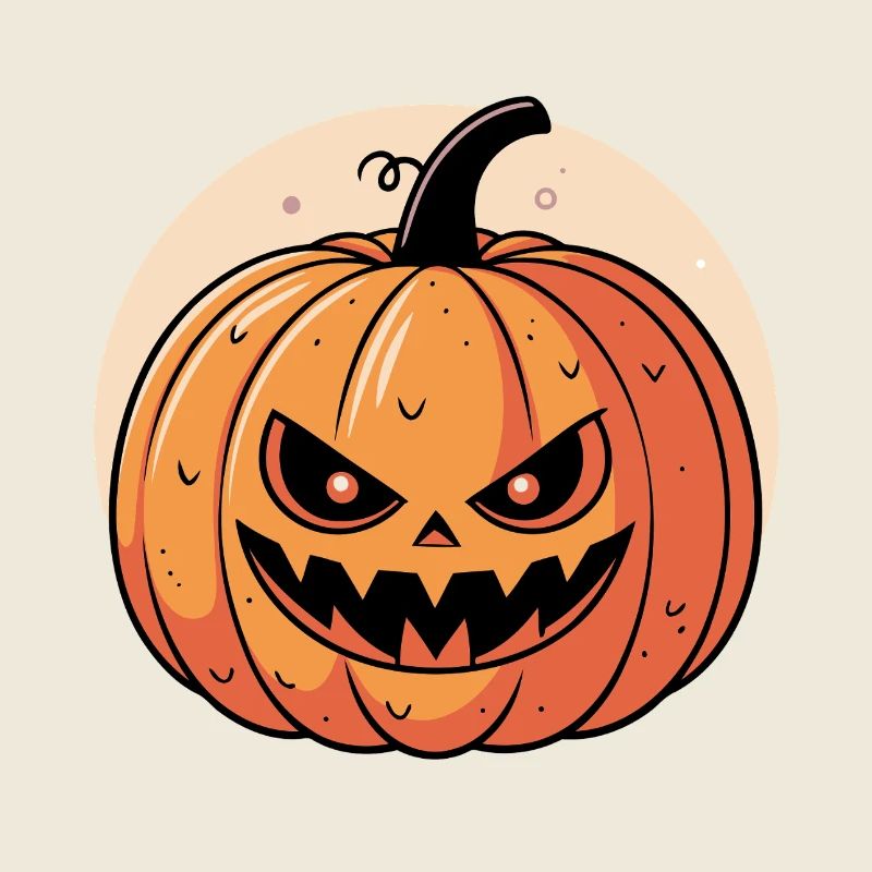 Maskierter Kürbis mit bedrohlichem Blick