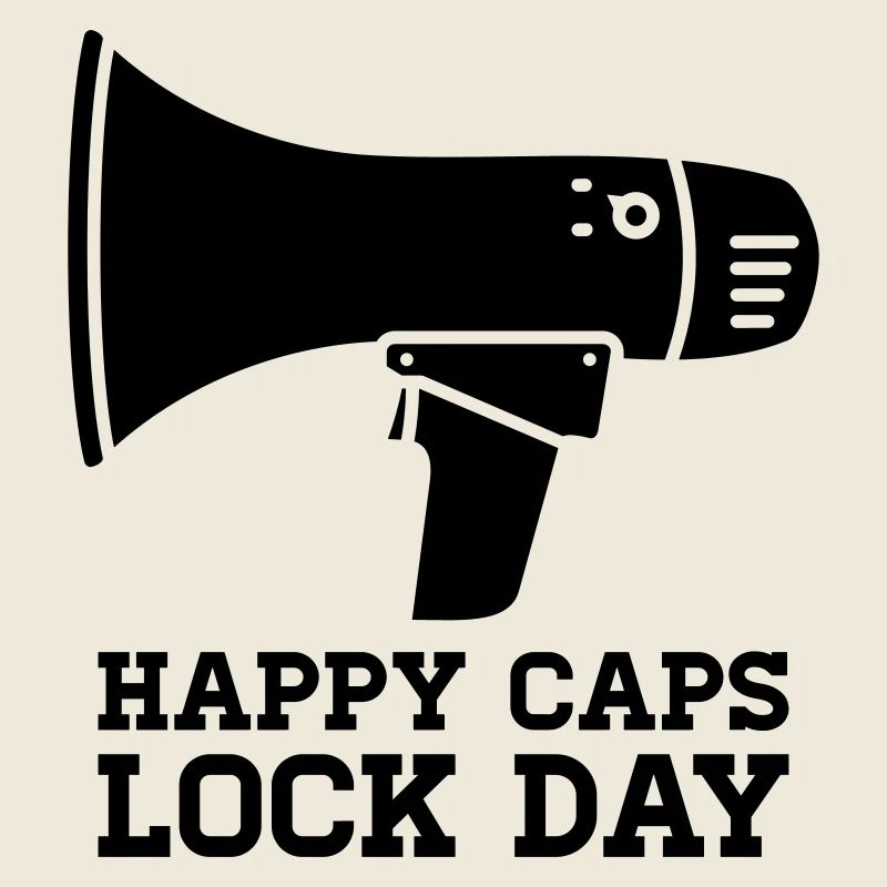 Megafon Happy Caps Lock Day Nerd 