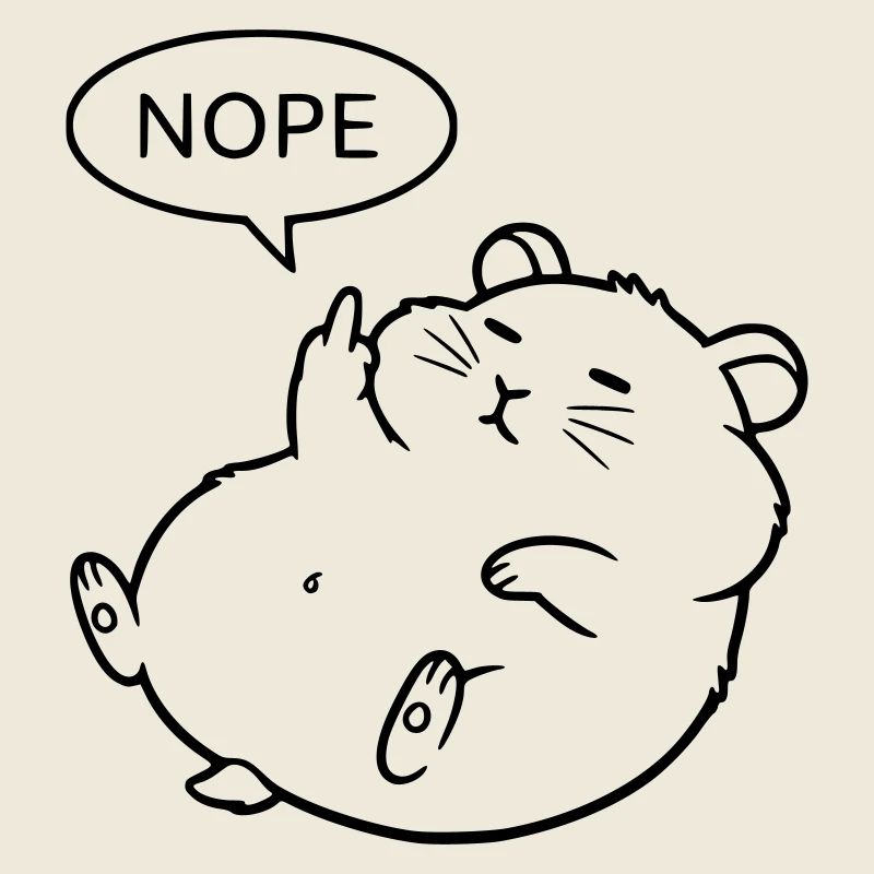 Nope Hamster | Lustiges Mittelfinger Statement