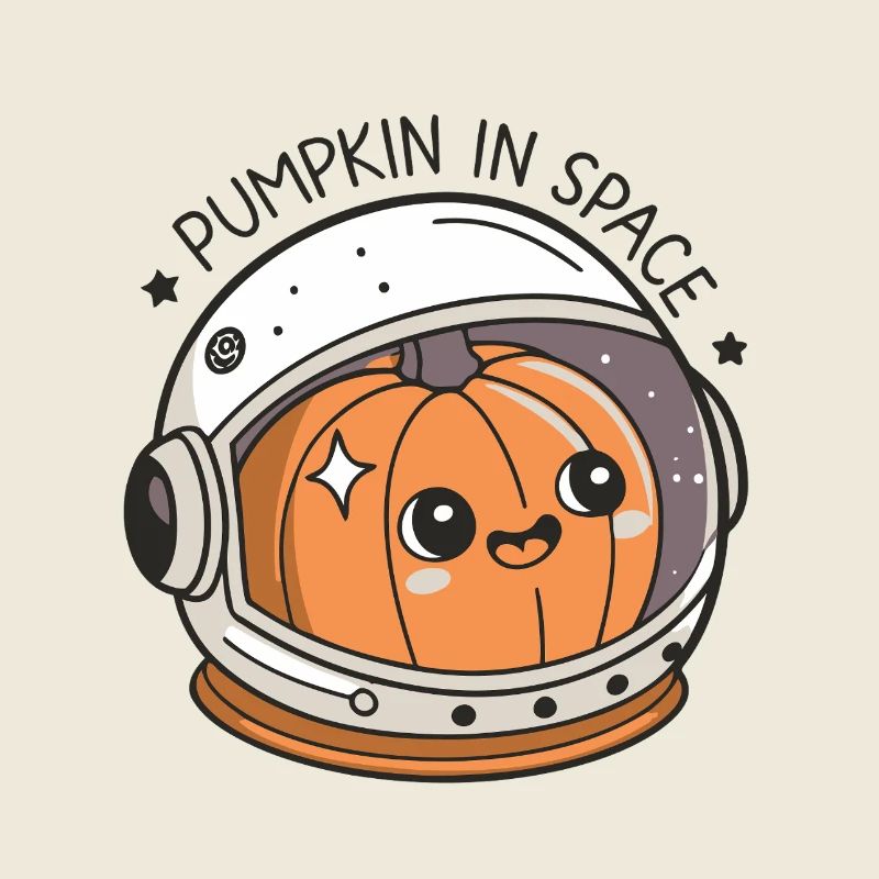 Pumpkin Astronaut in Space