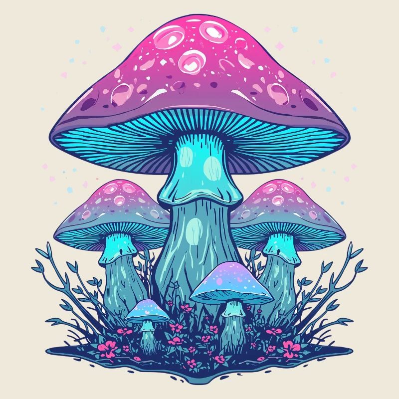 Champignons Néon Éthéré