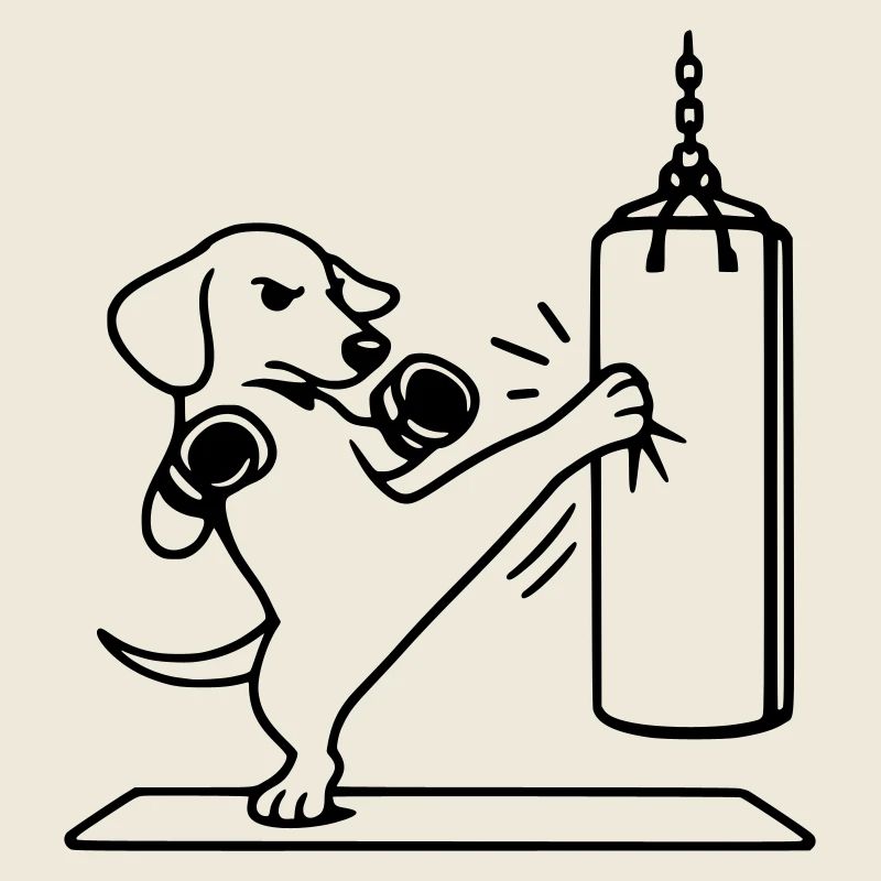 Teckel de kickboxing Boxing