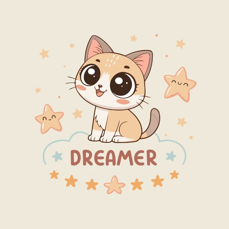 Pastel Dreamy Kitten Stars