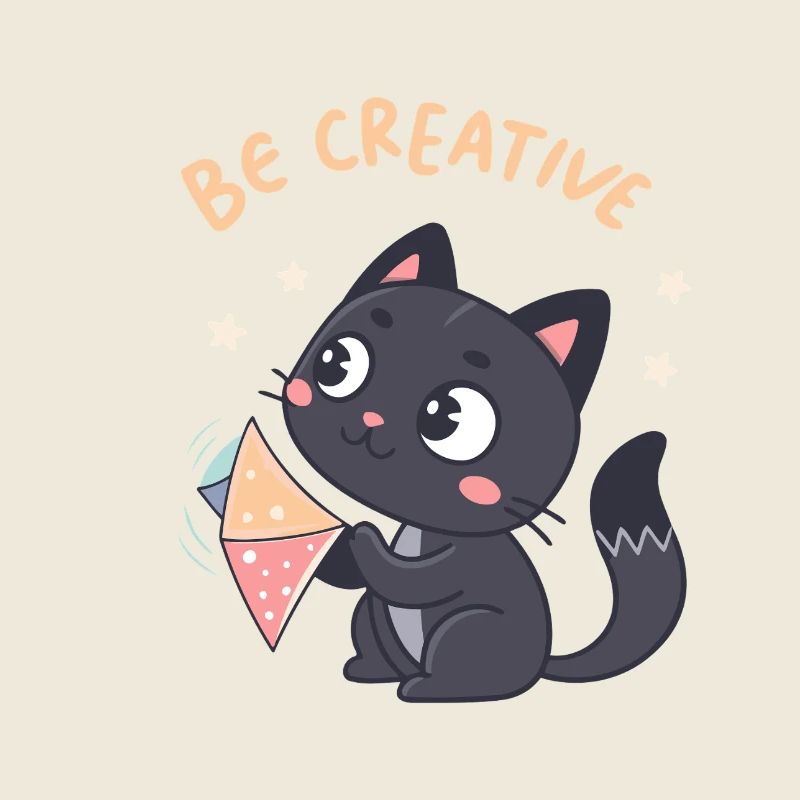 Kawaii Cat and Creative Kite