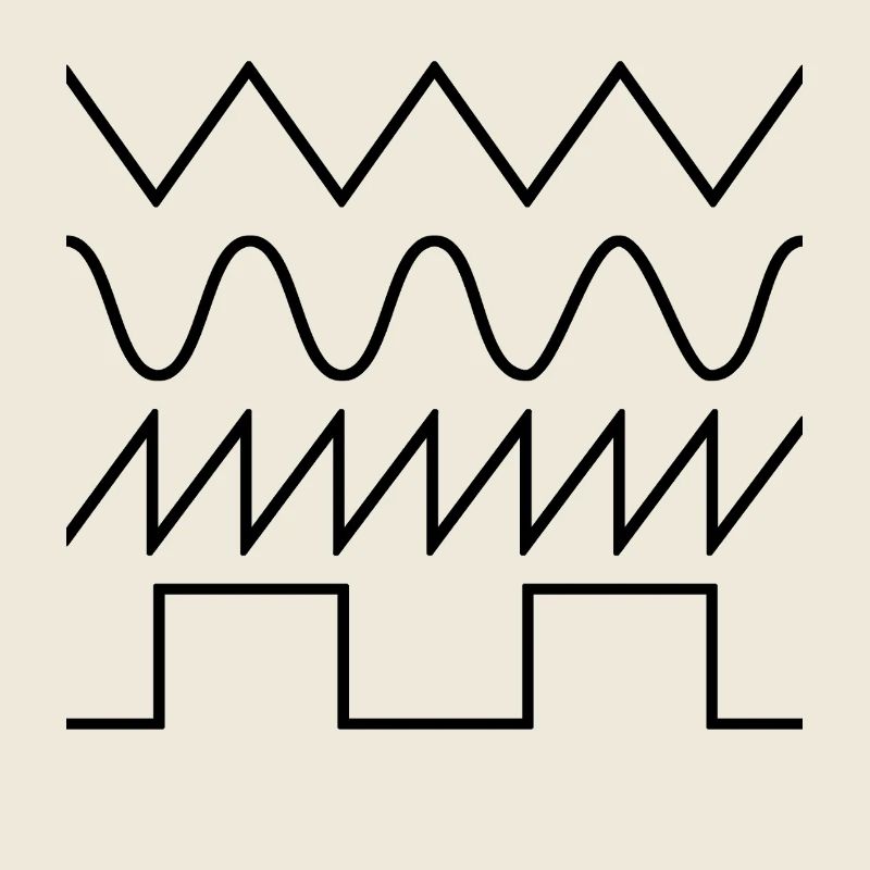 Synthesizer Waveforms (black font) #2
