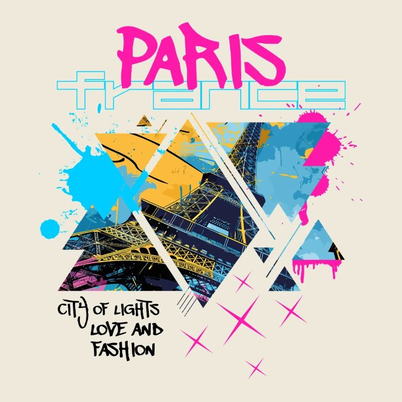 Paris Frankreich Stadt Skyline Eiffelturm Graffiti