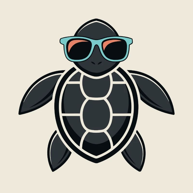 Solar turtle with glasses
