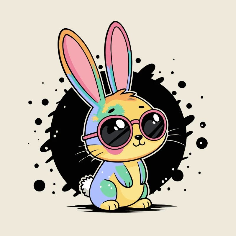 Rainbow Bunny Pastel Glasses