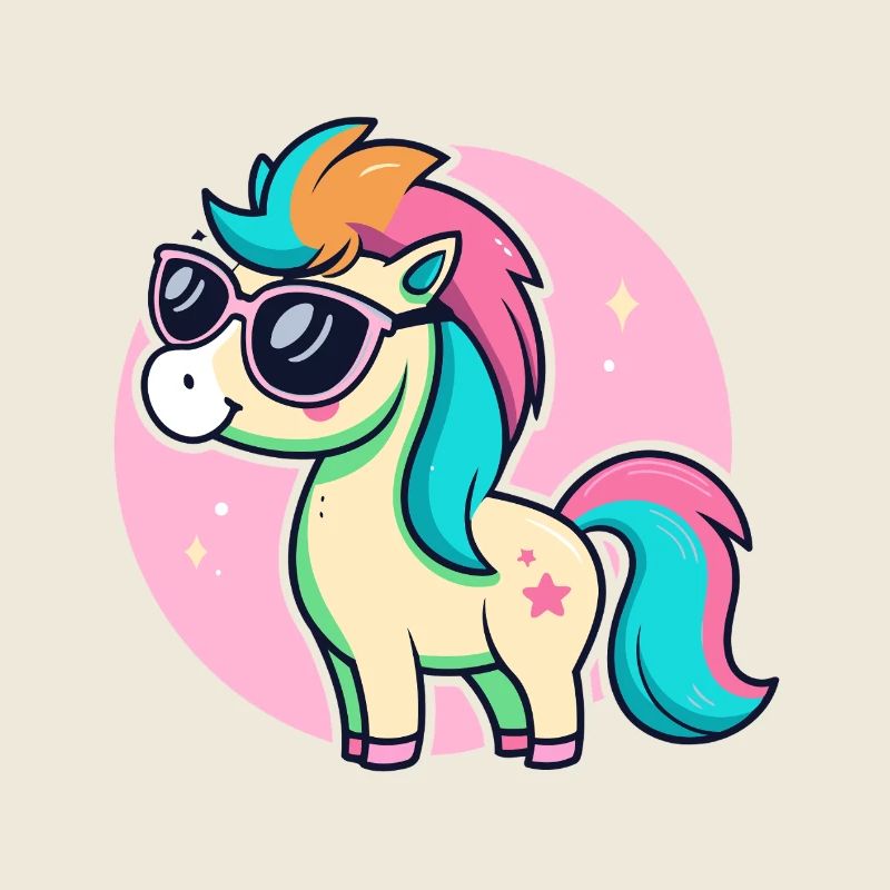 Rainbow Pony Glam Glasses