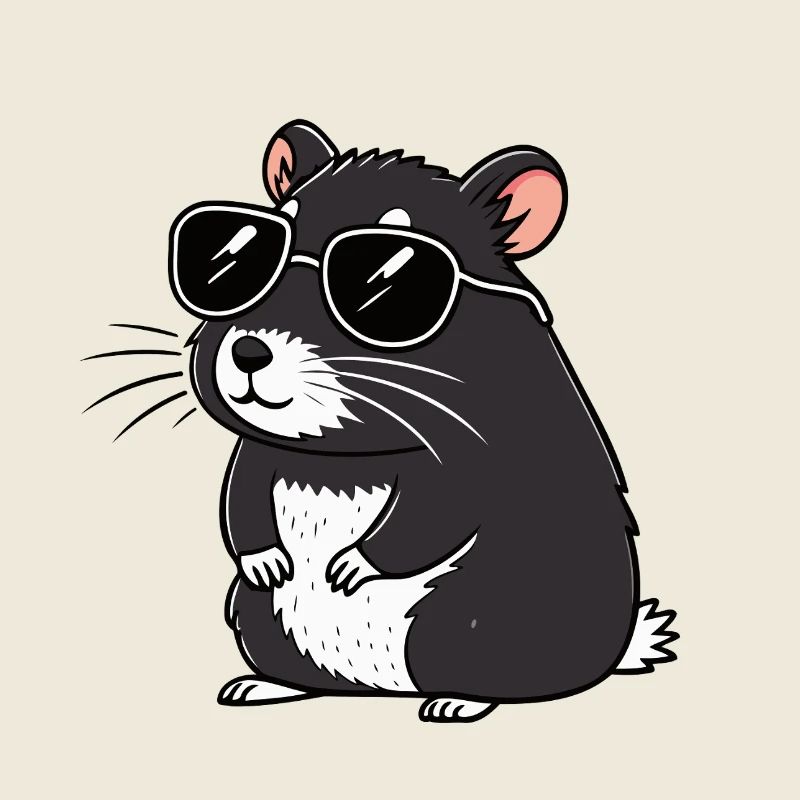 Hmster-chic dunkle Brille