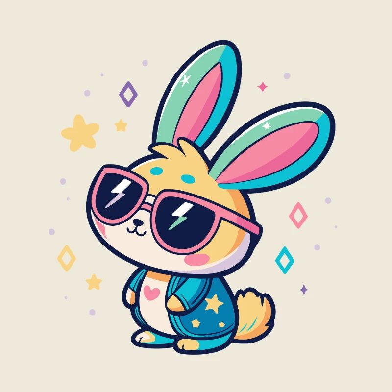 Pastel Bunny Pop Sonnenbrille