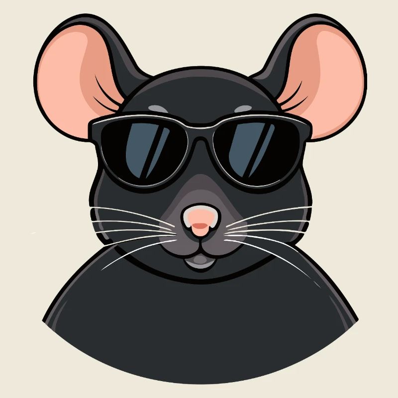 Mouse chic schwarze Brille