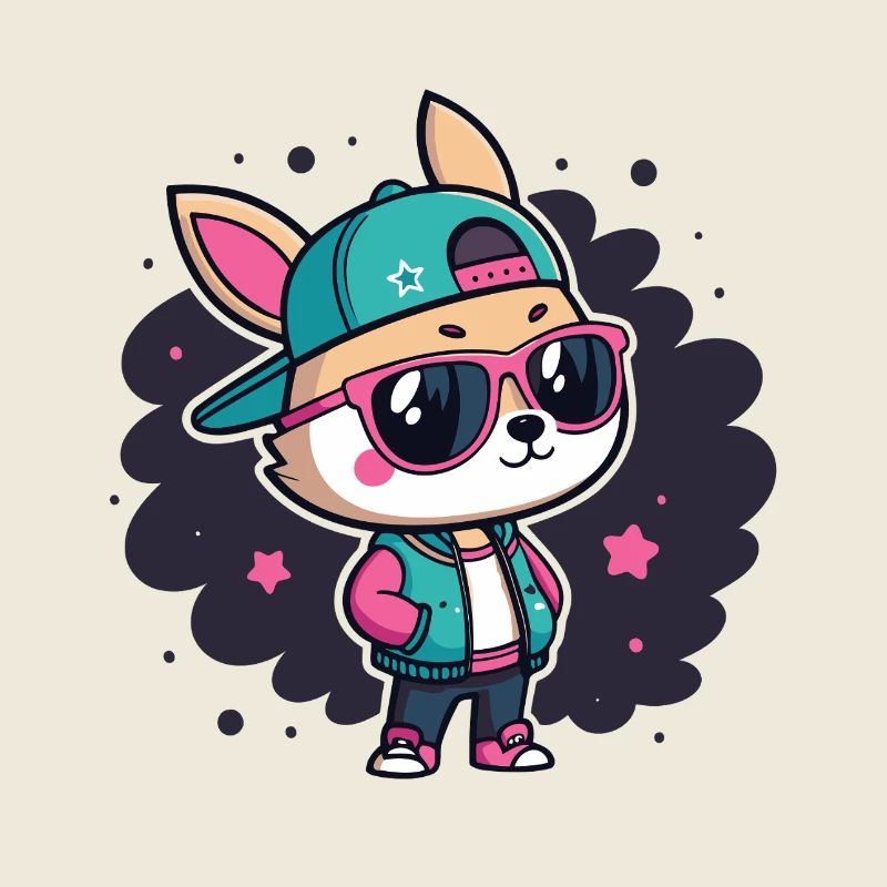 Retro chic streetwear bunny