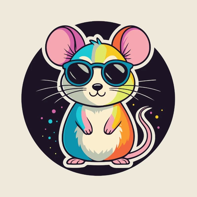 Regenbogen-Maus-Brille