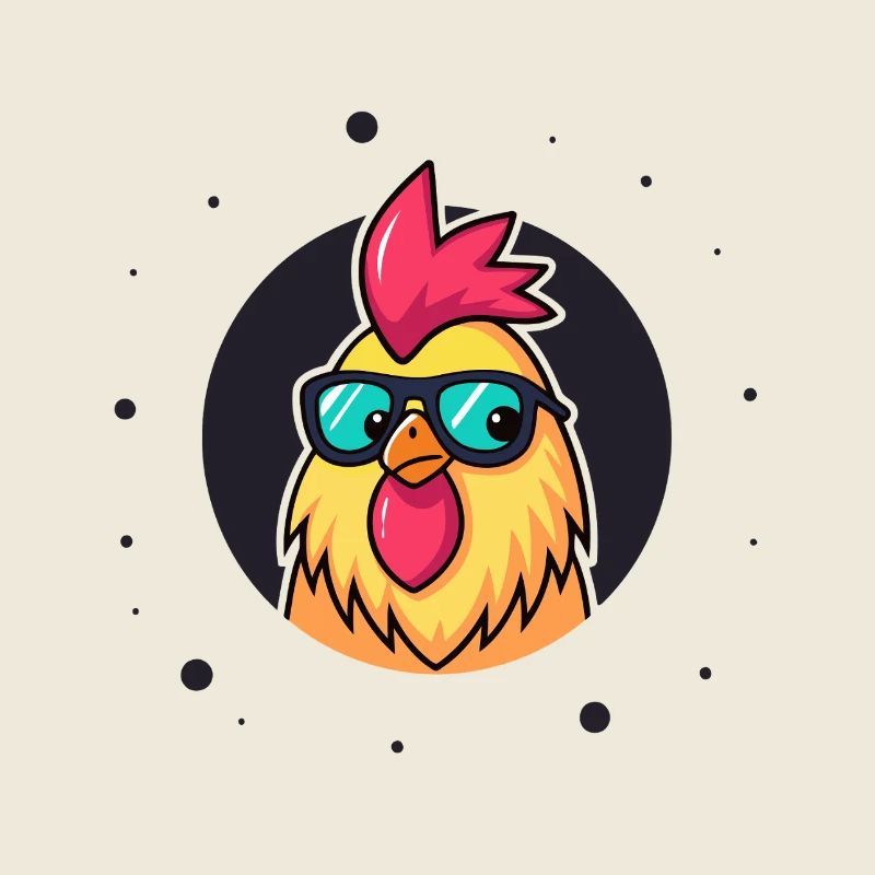Poule chic lunettes soleil