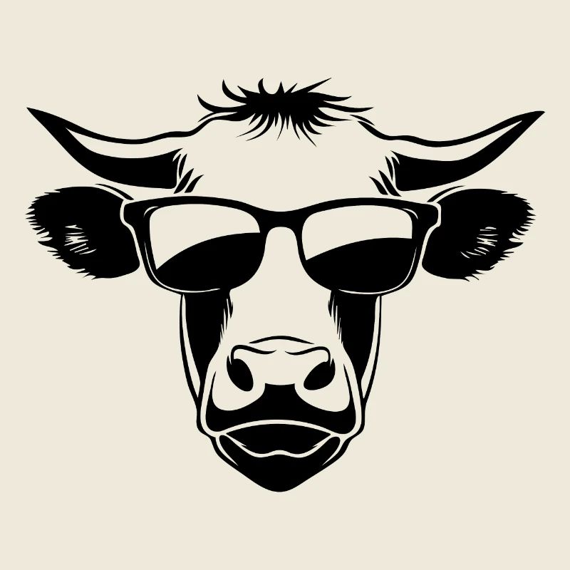 Coole Kuh mit Sonnenbrille