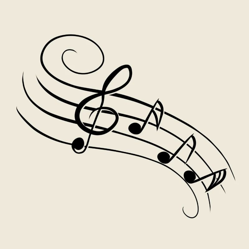 Notes de musique - noir