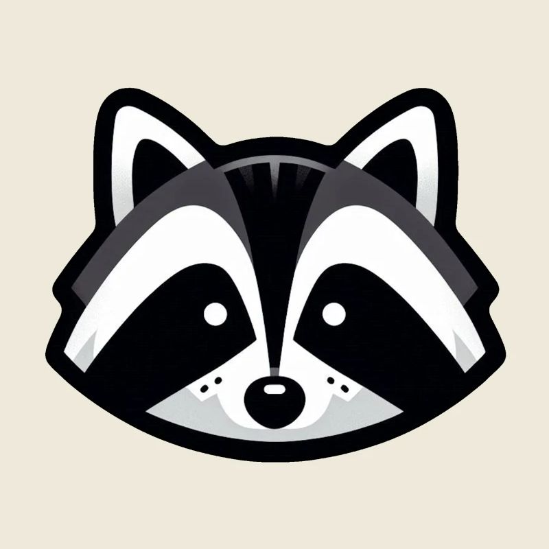 Einfaches Waschbär-Design