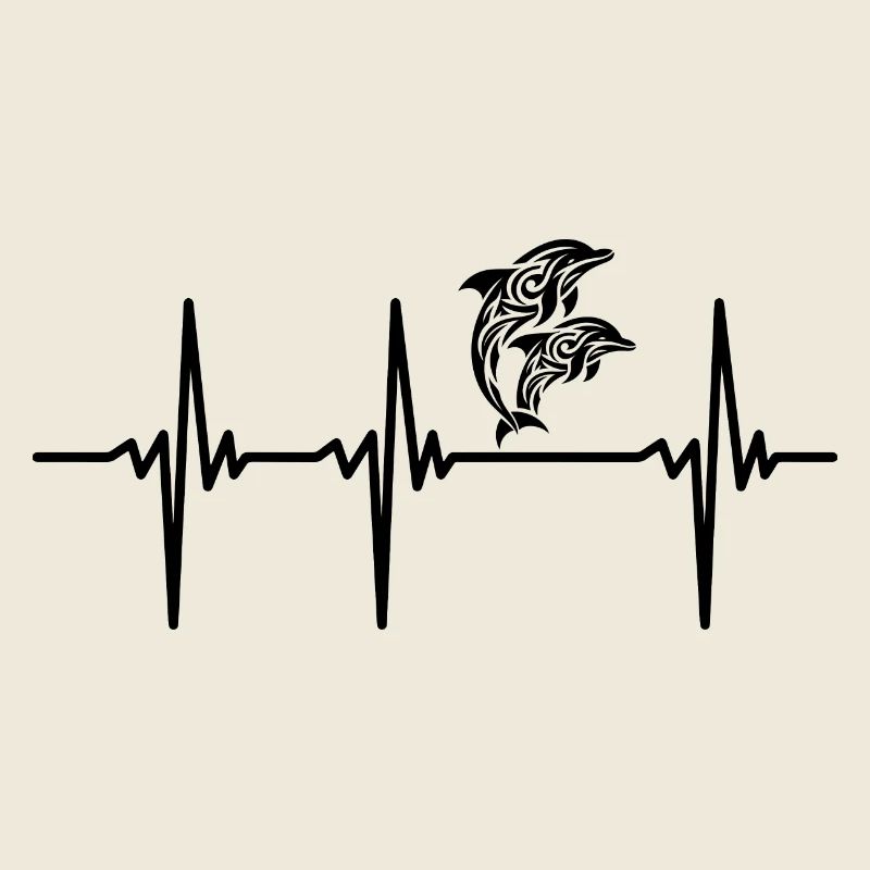 Heartbeat for two jumping dolphins
