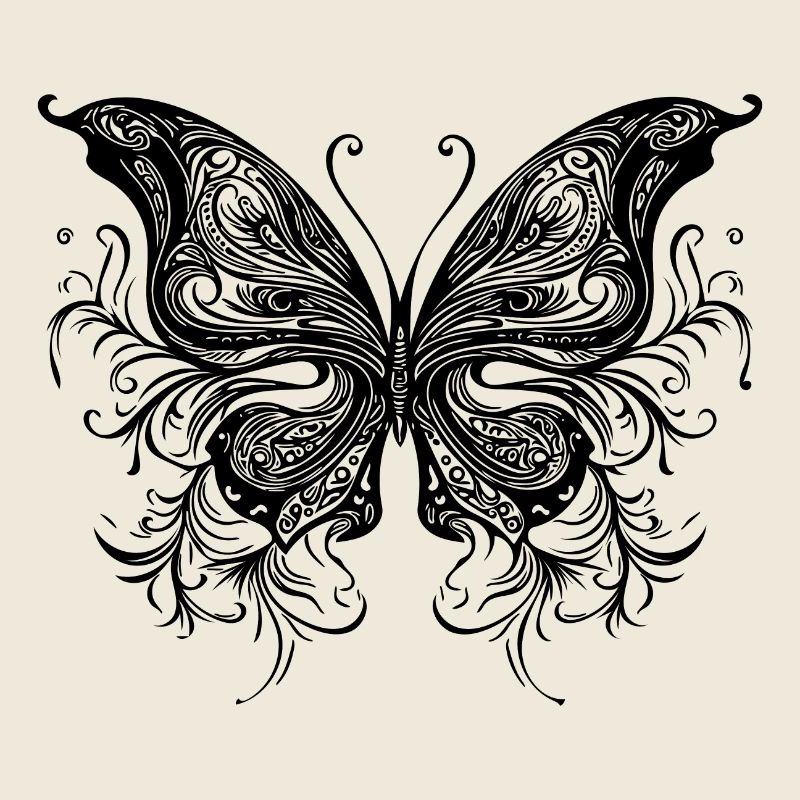 Lignes de balayage Style Dream Butterfly