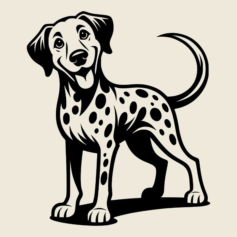 Chien dalmatien câlin Drôle d’ami à quatre pattes