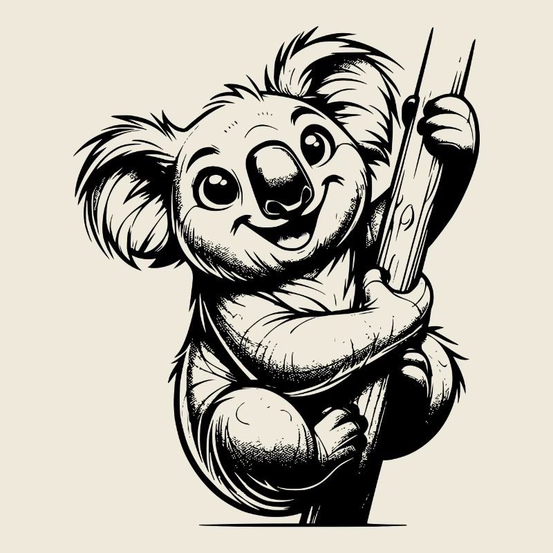 Grinsender Australischer Kinder Bleistift Koala