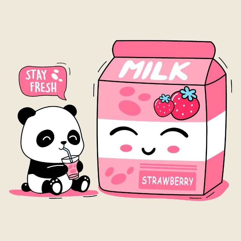 Panda und Milch
