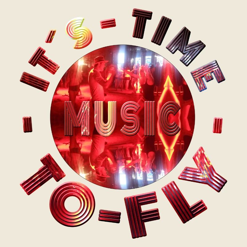 Neon Musik-Design mit Tanzatmosphäre Party