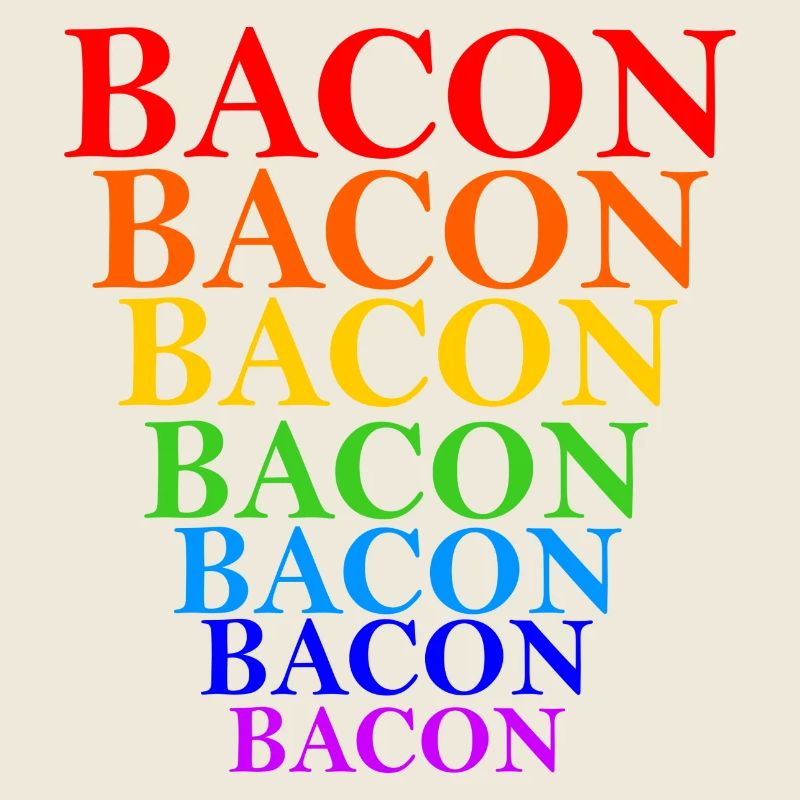 Regenbogen Bacon Stapel Design