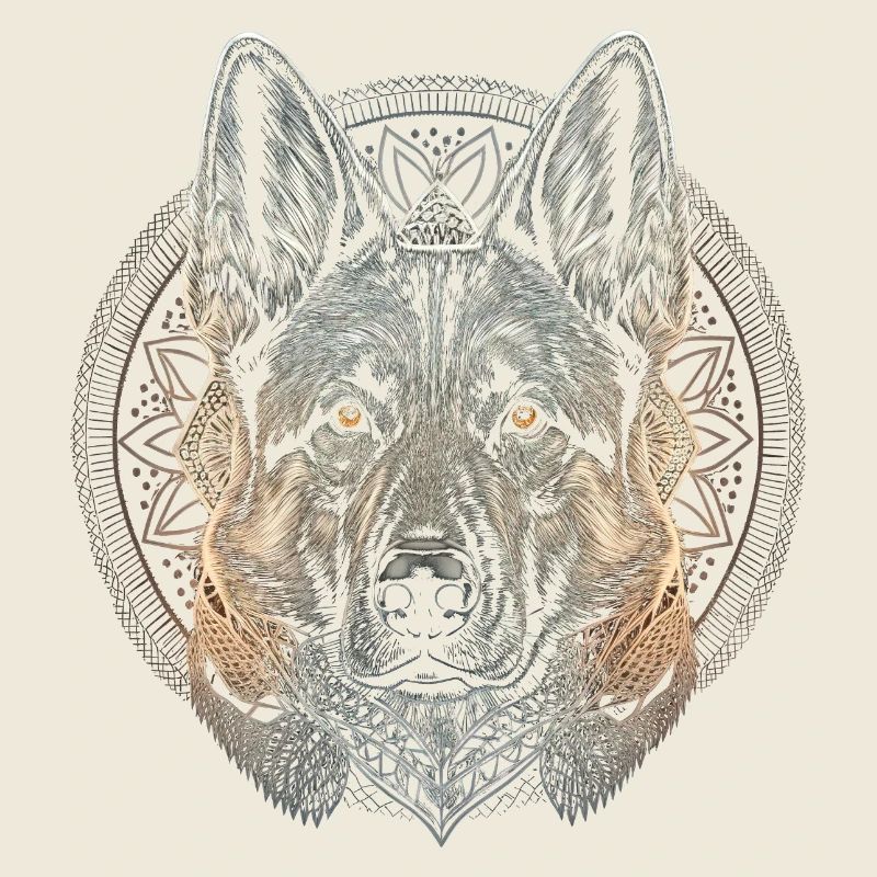 Deutscher Schäferhund Grafik Design